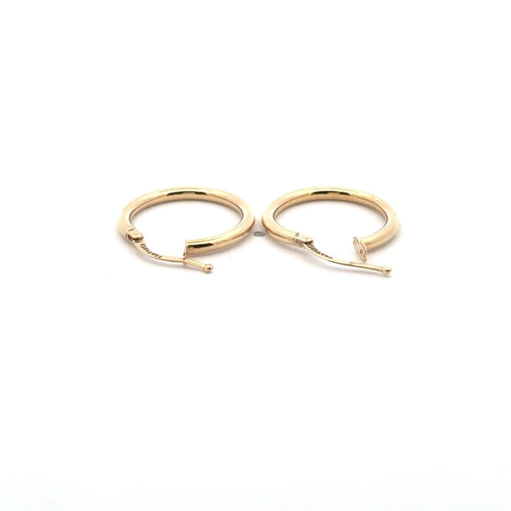 18k Gold Hoops Earrings Small - Picture 4 of 10